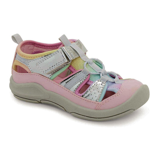 OshKosh Girl's Everyplay Flexible Outsole Bump Toe Sandal Rainbow