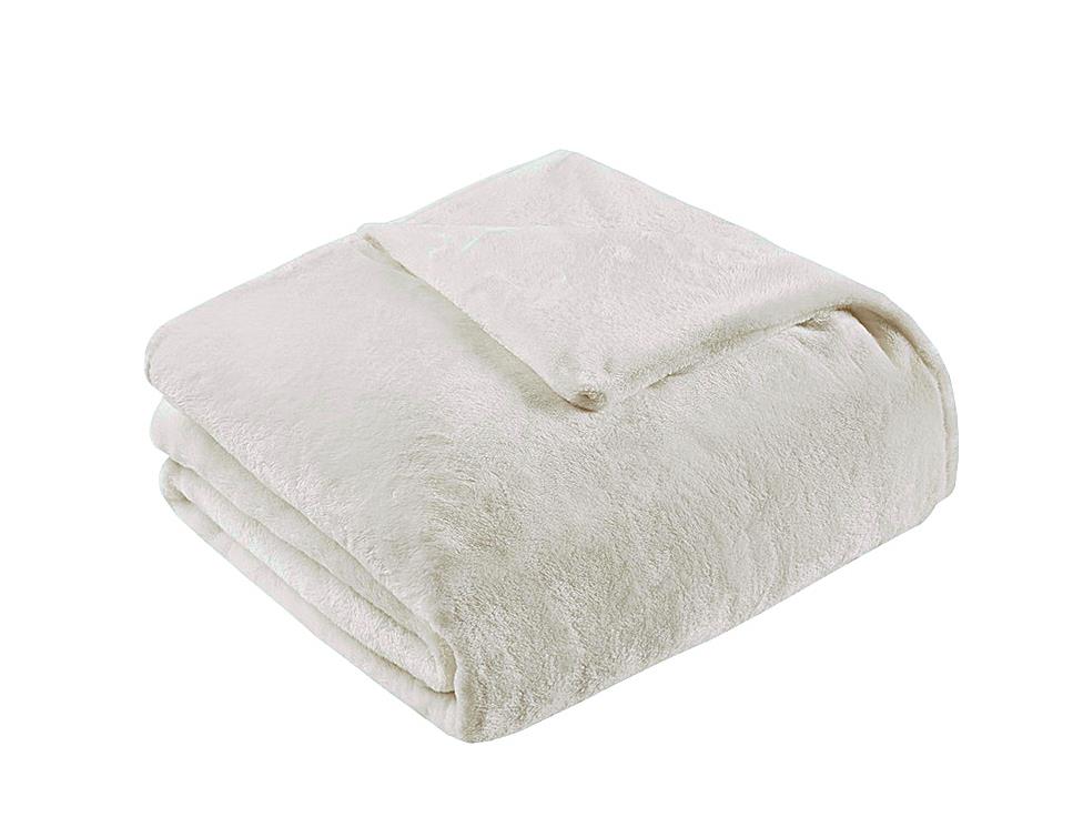 Sleep Philosophy Ultra Soft Warm Plush Relaxing Pressure Weighted Blanket For Adults Anxiety Better Sleep, 60X70"-18Lbs, Ivory