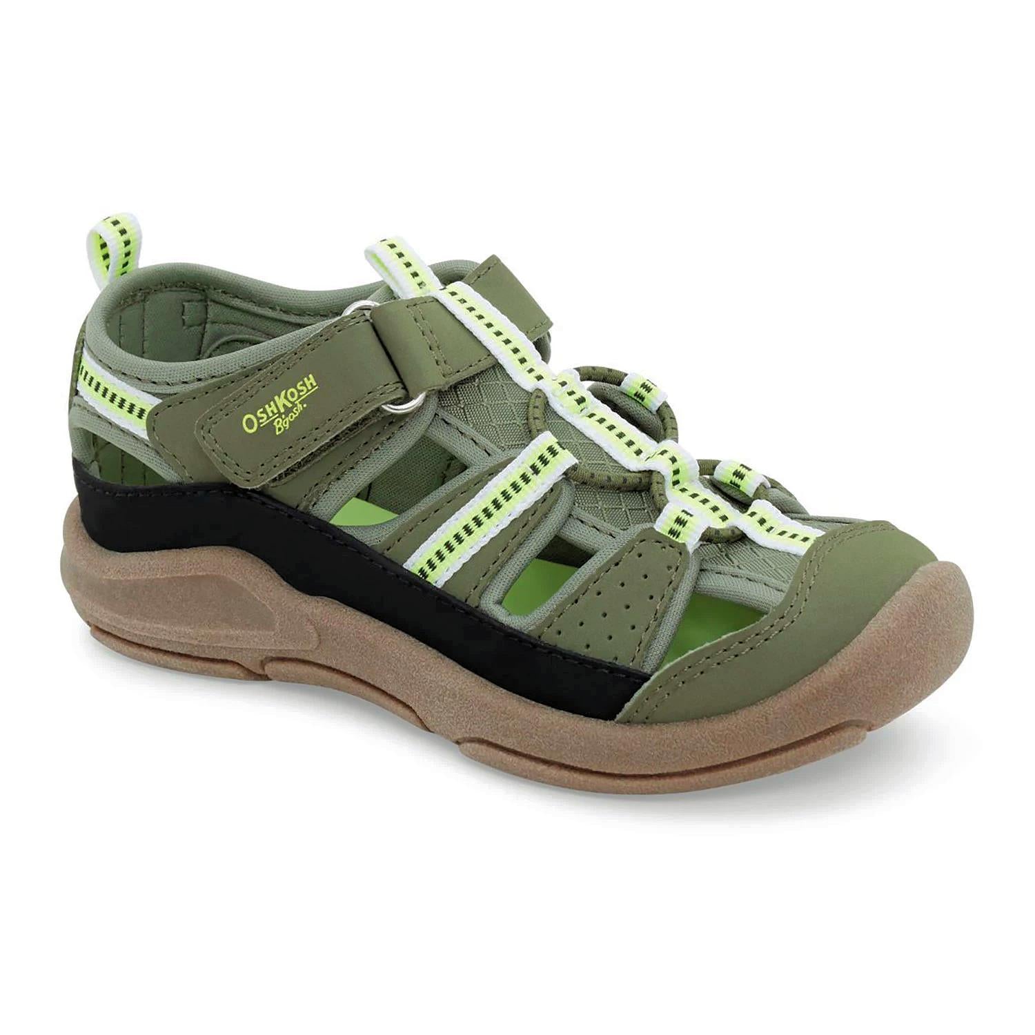 OshKosh Boy's Everyplay Flexible Outsole Bump Toe Sandal Olive Green â Central Outlets
