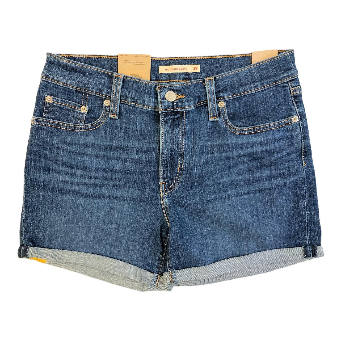 Levi's Women's Mid-Length Denim Mid-Stretch Super Soft Shorts