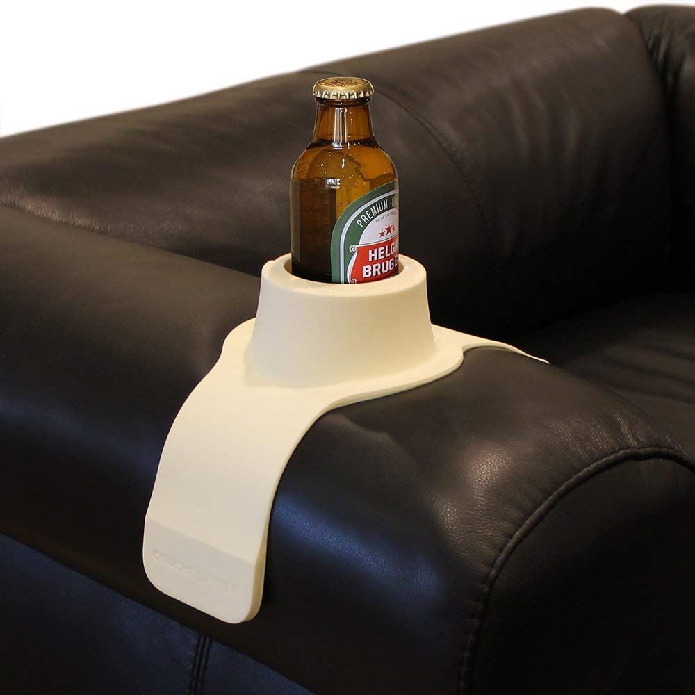 CouchCoaster Ultimate sofa drink holder Red Grey Brown Black Cream