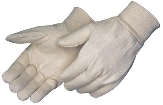 Liberty Safety Industrial Gloves 4501Q Cotton Canvas Glove, Knit Wrist, Standard Weight Mens Large 12 Pack