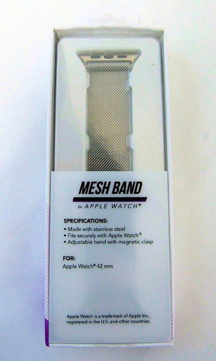North Mesh Apple Band 42mm - Silver Magnetic Clasp New Sealed Stainless Steel