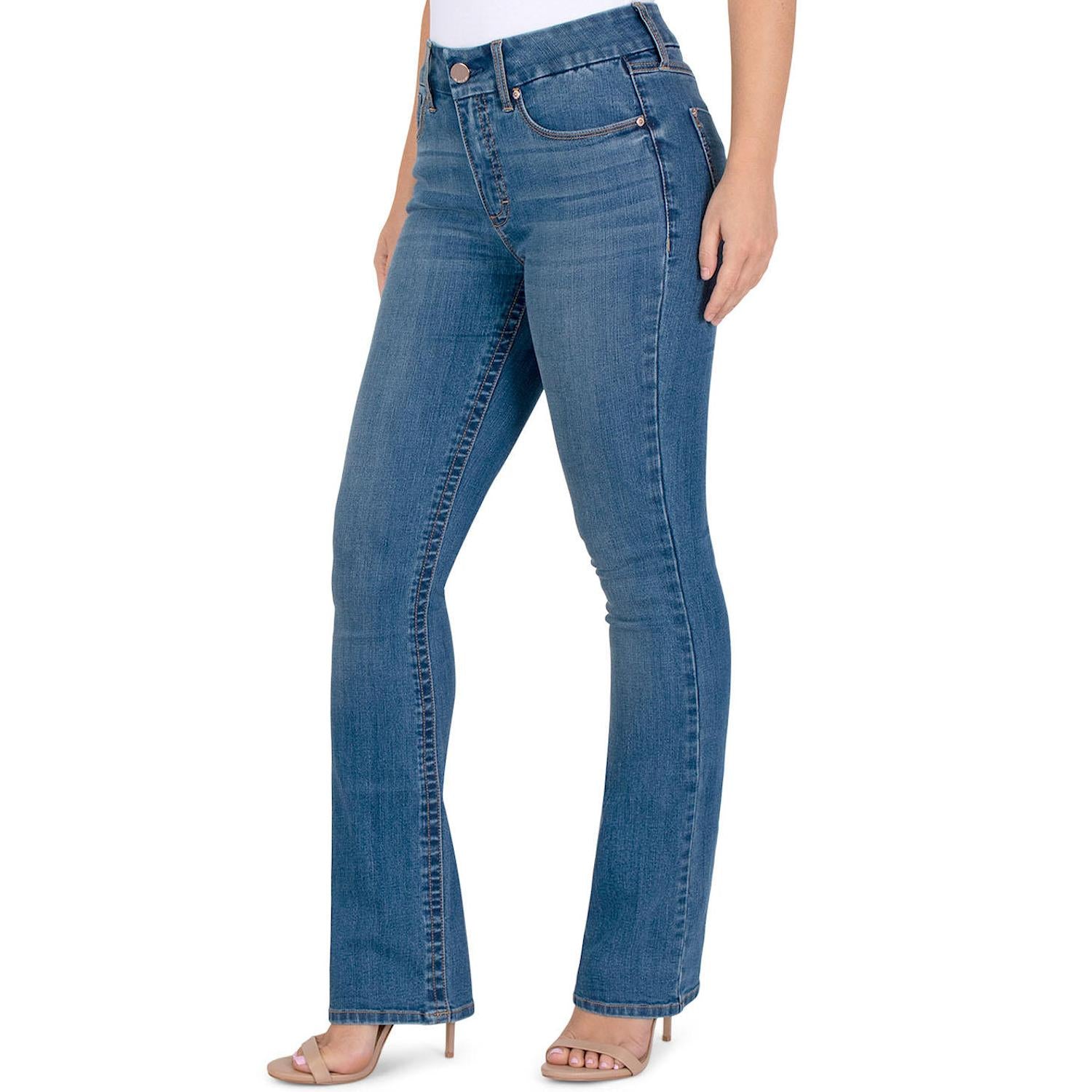 Seven7 Women's Tummyless High Rise Slimming Control Panel Skinny Jeans