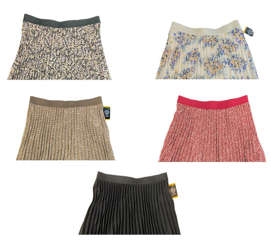 Vince Camuto Trendy Elastic Waist Pleated Midi Skirt Choose Color Size